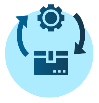 Icon representing inventory lifecycle management