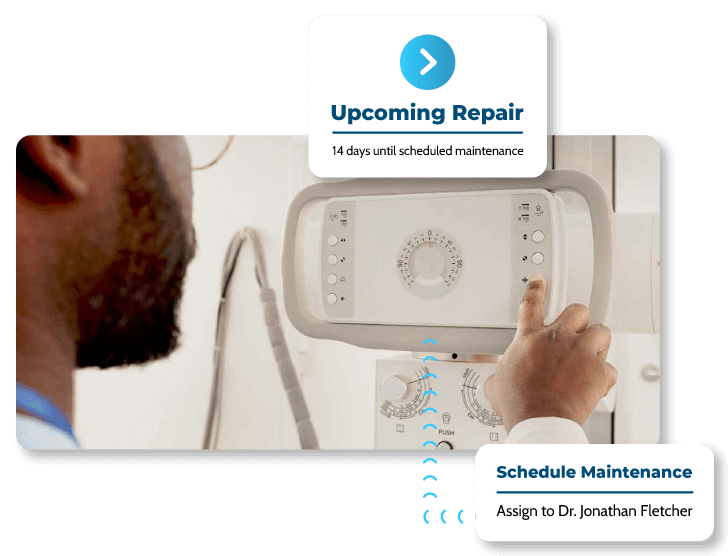 an example of a doctor using IoT technology to schedule a repair